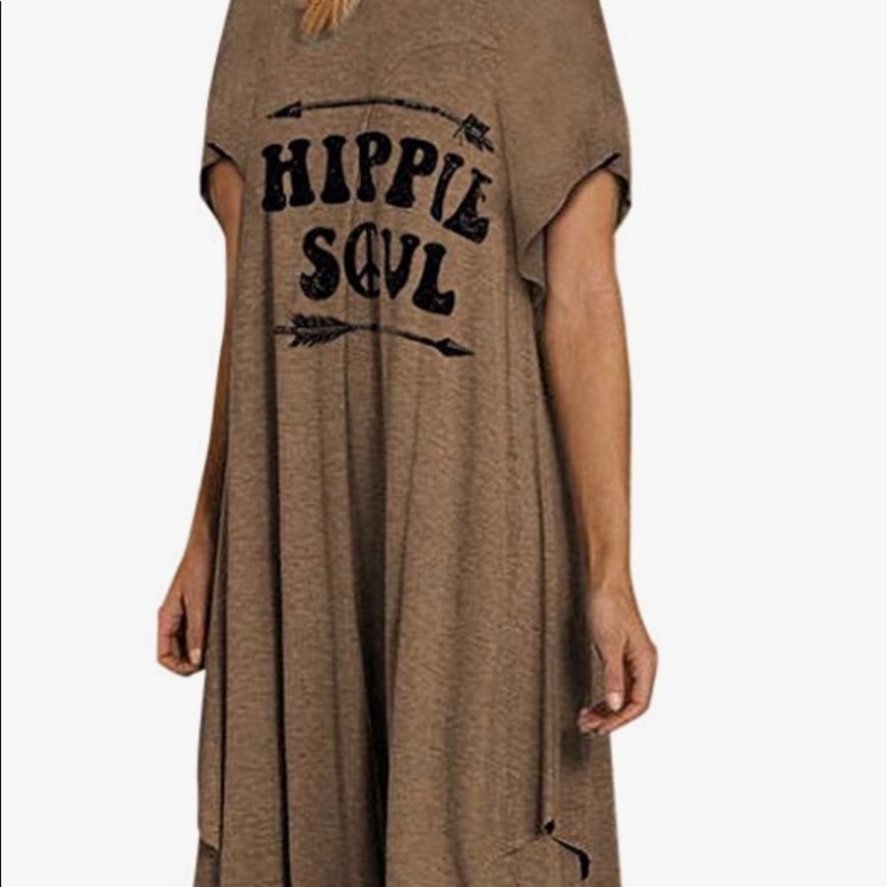 Hippie Soul Women Letter Printed Tank Top dress